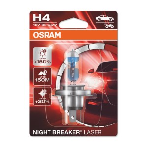 OSRAM Automotive Halogen Lamp NIGHT BREAKER LASER H4 - P43t Automotive Lamp Onetrade